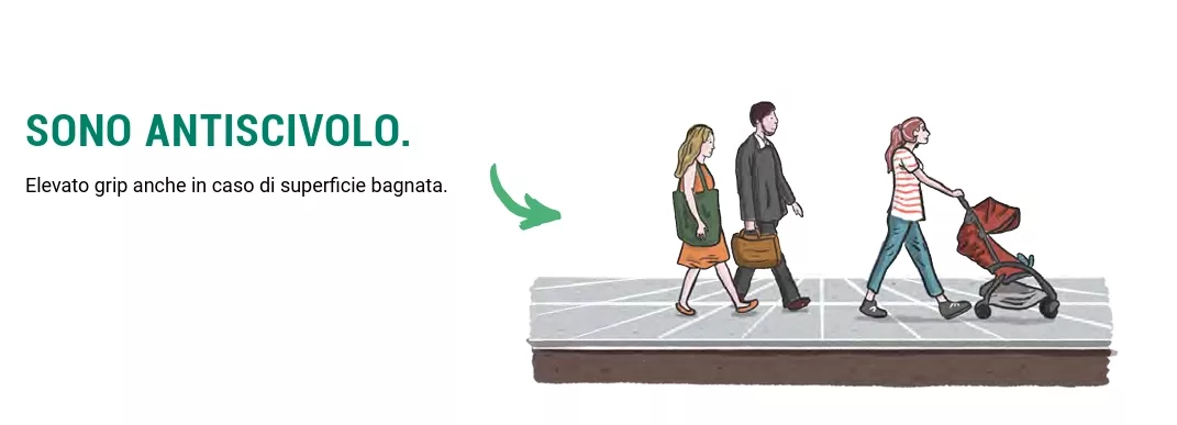 Pavimentazioni autobloccanti antiscivolo