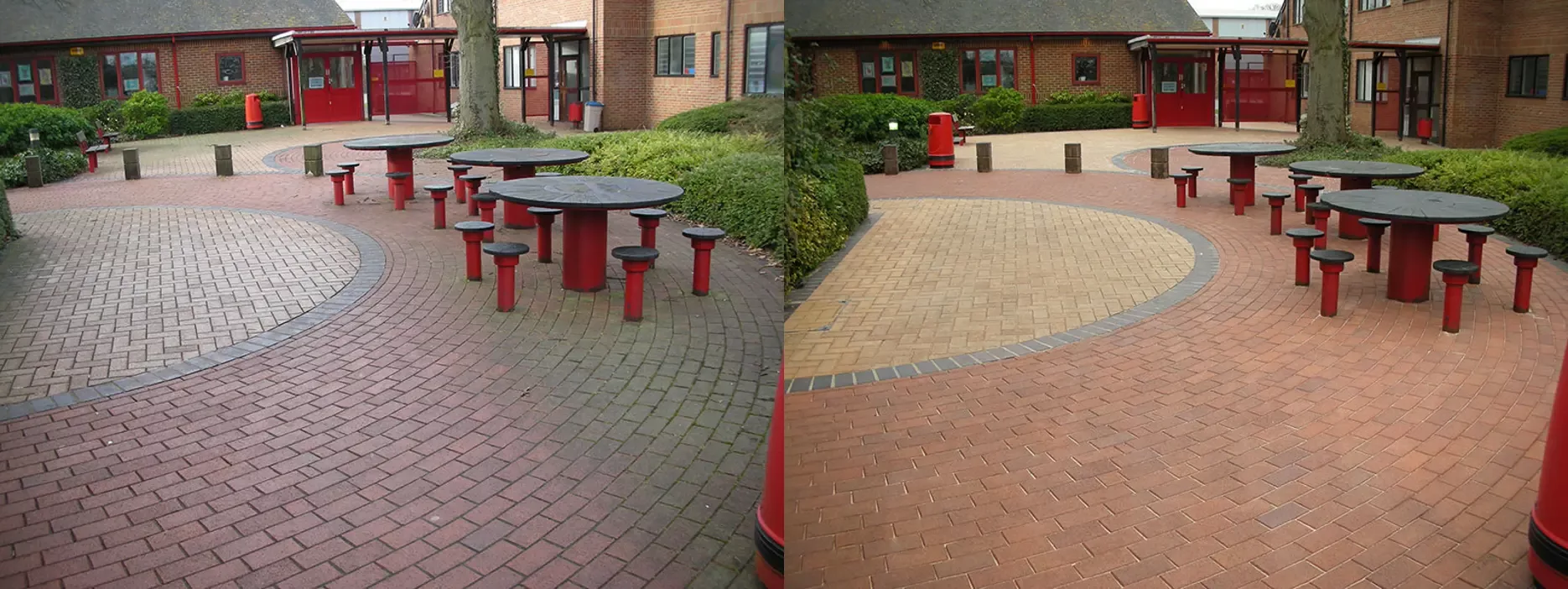 Area ristoro prima e dopo